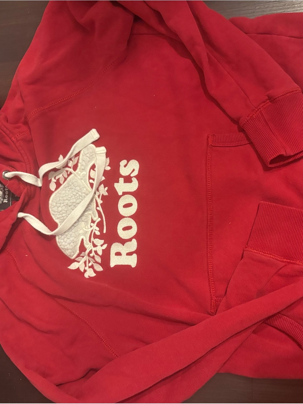 Roots Red Hoodie with White Logo